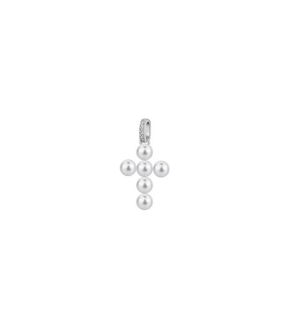 Pendente Gioielli Fancy by Brosway in argento croce con perla fiw134