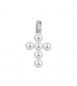 Pendente Gioielli Fancy by Brosway in argento croce con perla fiw134