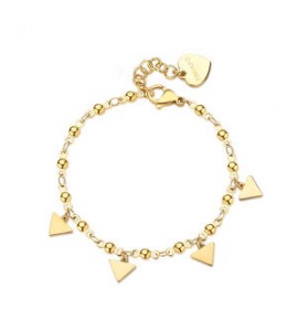 Bracciale Donna Gioielli Sagapò Elysium in acciaio dorato con triangoli sum16