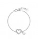 Bracciale Donna Gioielli Sagapò Twinkle in acciaio con cuore e cristalli SWN11