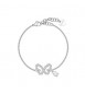 Bracciale Donna Gioielli Sagapò Twinkle in acciaio con farfalla e cristalli SWN19