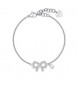 Bracciale Donna Gioielli Sagapò Twinkle in acciaio con fiocco e cristalli SWN13