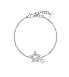 Bracciale Donna Gioielli Sagapò Twinkle in acciaio con stella e cristalli SWN15