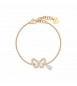 Bracciale Donna Gioielli Sagapò Twinkle in acciaio dorato con farfalla e cristalli SWN20
