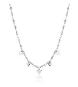 Collana Donna Gioielli Sagapò Elysium in acciaio con triangoli sum03