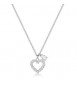 Collana Donna Gioielli Sagapò Twinkle in acciaio con cuore e cristalli SWN01