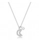 Collana Donna Gioielli Sagapò Twinkle in acciaio con luna e cristalli SWN07