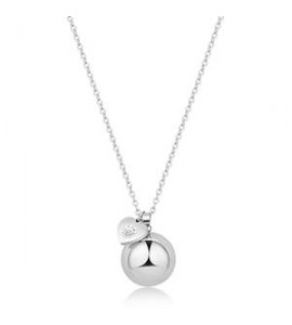 Collana Gioielli Sagapò Whisper in acciaio con Chiama Angeli e cuore SWP02