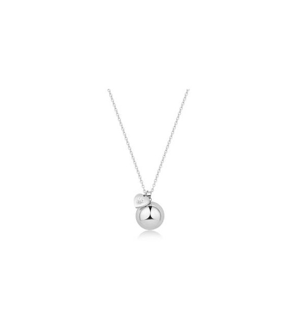 Collana Gioielli Sagapò Whisper in acciaio con Chiama Angeli e cuore SWP02