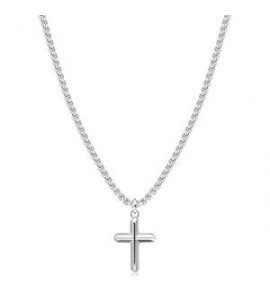 Collana Uomo Gioielli Sagapò Rogue in acciaio catena e croce SRG03