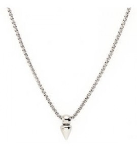 Collana Uomo Gioielli Sagapò Rogue in acciaio catena e spuntone SRG02