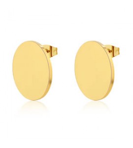 Orecchini Gioielli Sagapò Elysium in acciaio dorato a bottone sum26