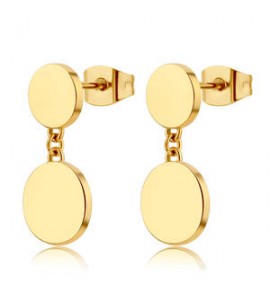 Orecchini Gioielli Sagapò Elysium in acciaio dorato con cerchi sum22