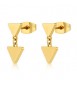 Orecchini Gioielli Sagapò Elysium in acciaio dorato con triangoli sum24
