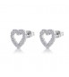 Orecchini Gioielli Sagapò Twinkle in acciaio con cuore e cristalli SWN21