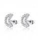 Orecchini Gioielli Sagapò Twinkle in acciaio con luna e cristalli SWN27