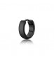 Orecchino Cerchio Singolo Gioielli Sagapò Rogue in acciaio nero SRG31
