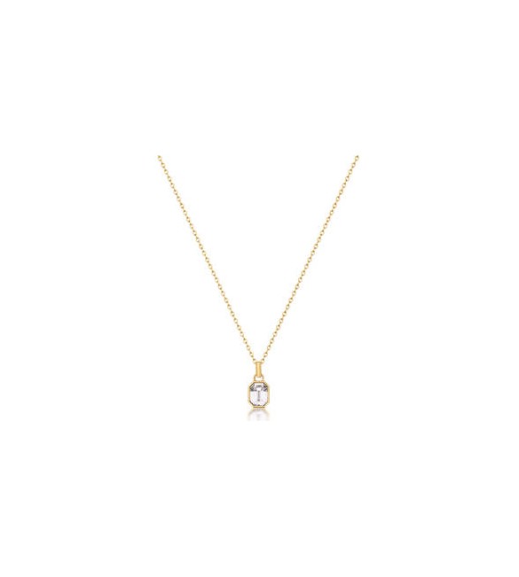 Collana Gioielli Brosway Symphonia in acciaio dorato e cristallo bianco bym188