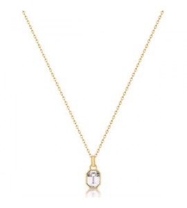 Collana Gioielli Brosway Symphonia in acciaio dorato e cristallo bianco bym188