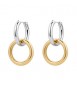 Orecchini Cerchi Pendenti Gioielli Brosway Aura in acciaio e dorato bau21
