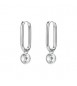 Orecchini Gioielli Brosway Symphonia in acciaio e cristalli bianchi bym193