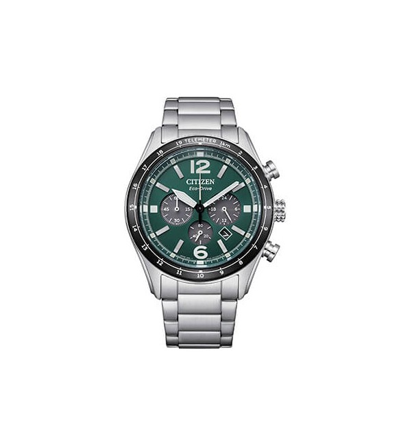 Orologio Cronografo Uomo Citizen Eco Drive Aviator verde ca4654-55x