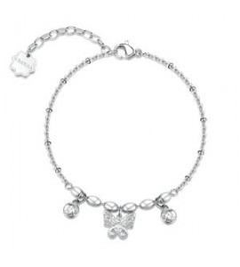 Bracciale donna gioielli Brosway Chakra in acciaio con Farfalla bhkb267