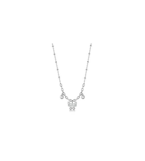 Collana donna gioielli Brosway Chakra in acciaio con Farfalla bhkn165