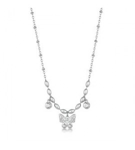 Collana donna gioielli Brosway Chakra in acciaio con Farfalla bhkn165