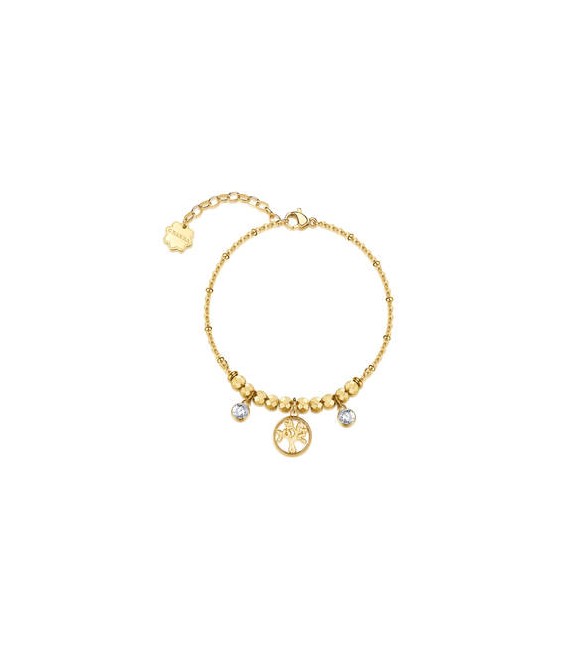 Bracciale Donna Gioielli Brosway Chakra in acciaio dorato albero della vita BHKB270