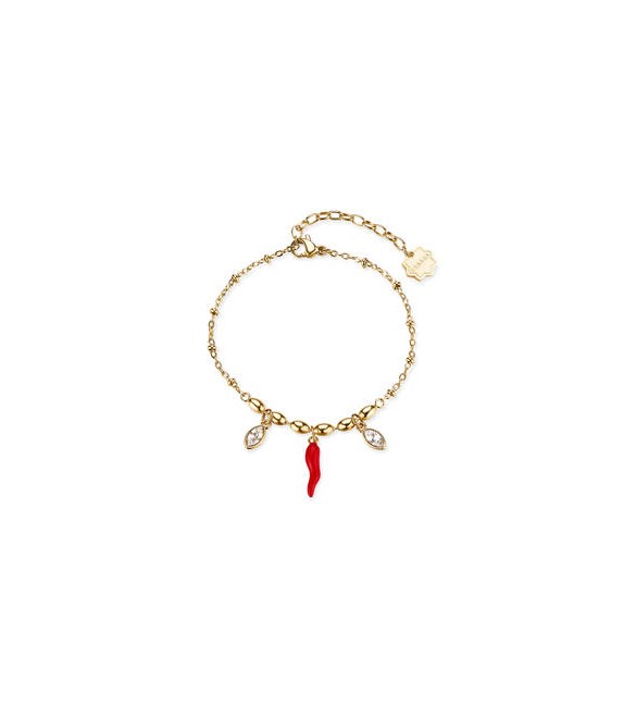 Bracciale Donna Gioielli Brosway Chakra in acciaio dorato cornetto BHKB272