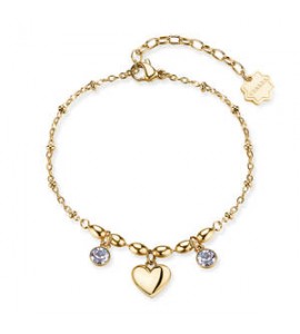 Bracciale Donna Gioielli Brosway Chakra in acciaio dorato cuore BHKB264