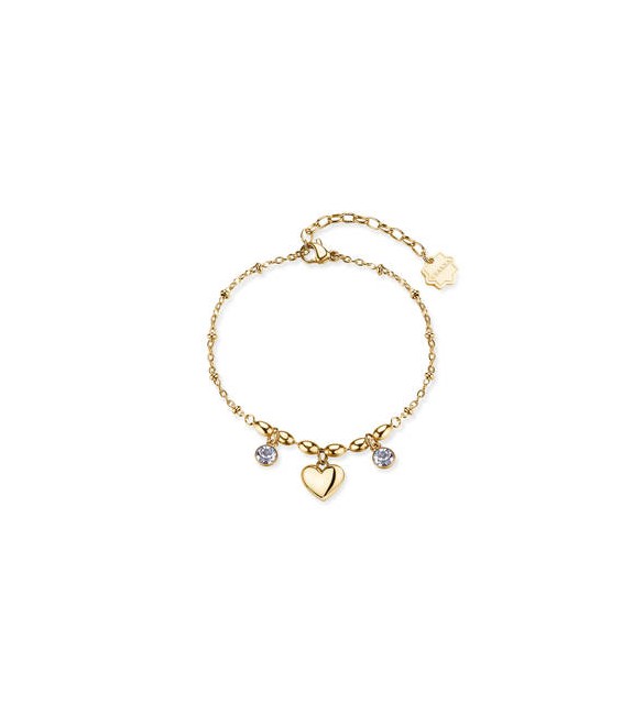 Bracciale Donna Gioielli Brosway Chakra in acciaio dorato cuore BHKB264