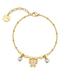 Bracciale Donna Gioielli Brosway Chakra in acciaio dorato farfalla BHKB268