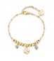 Bracciale Donna Gioielli Brosway Chakra in acciaio dorato quadrifoglio BHKB266