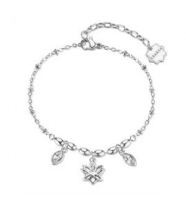 Bracciale Donna Gioielli Brosway Chakra in acciaio fiore di loto BHKB259