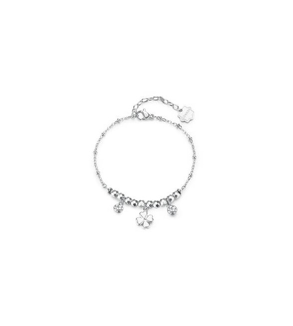 Bracciale Donna Gioielli Brosway Chakra in acciaio quadrifoglio BHKB265