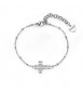 Bracciale Gioielli Sagapò Arcadia in acciaio con croce e cristalli SRD13