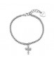 Bracciale Gioielli Sagapò Arcadia in acciaio con croce SRD11