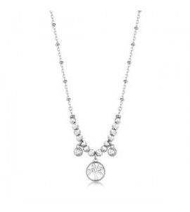 Collana donna gioielli Brosway Chakra in acciaio con albero della vita BHKN167
