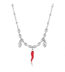 Collana donna gioielli Brosway Chakra in acciaio con cornetto BHKN169