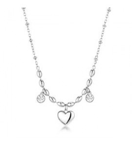 Collana donna gioielli Brosway Chakra in acciaio con cuore BHKN161