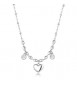 Collana donna gioielli Brosway Chakra in acciaio con cuore BHKN161