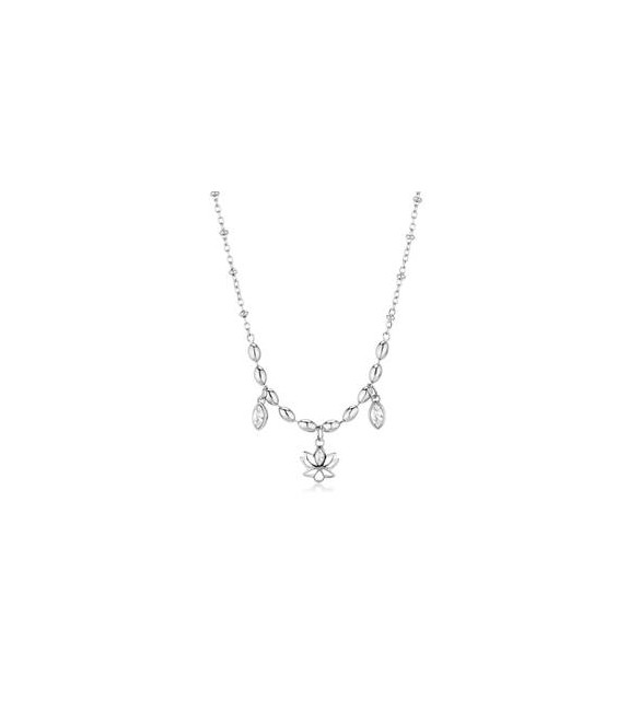 Collana donna gioielli Brosway Chakra in acciaio con fiore di loto BHKN157