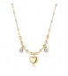 Collana donna gioielli Brosway Chakra in acciaio dorato con cuore BHKN162
