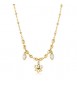 Collana donna gioielli Brosway Chakra in acciaio dorato con fiore di loto BHKN158