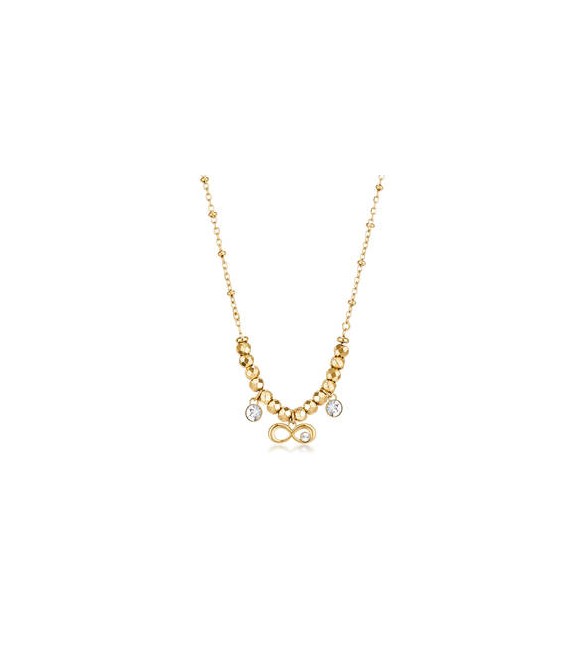 Collana donna gioielli Brosway Chakra in acciaio dorato con infinito BHKN160