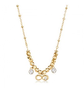 Collana donna gioielli Brosway Chakra in acciaio dorato con infinito BHKN160