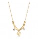 Collana donna gioielli Brosway Chakra in acciaio dorato con quadrifoglio BHKN164
