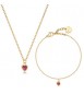 Collana e Bracciale Donna Gioielli Brosway Chakra in acciaio dorato Cuore BHKLE02